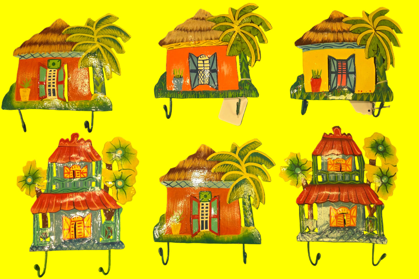 Hand Painted House Mural/ Key holder (mini)