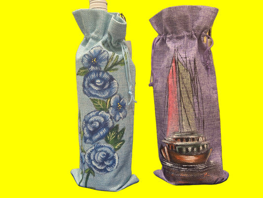 Hand Painted Wine bag holder