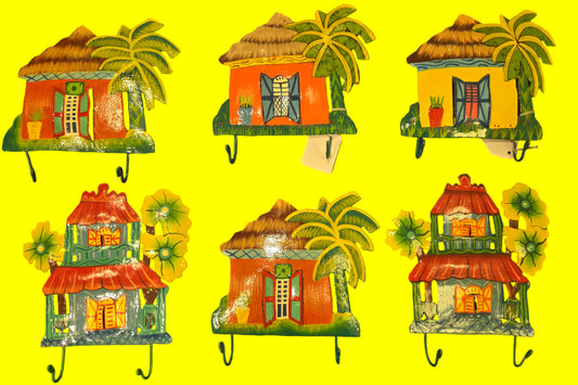 Hand Painted House Mural/ Key holder (mini)